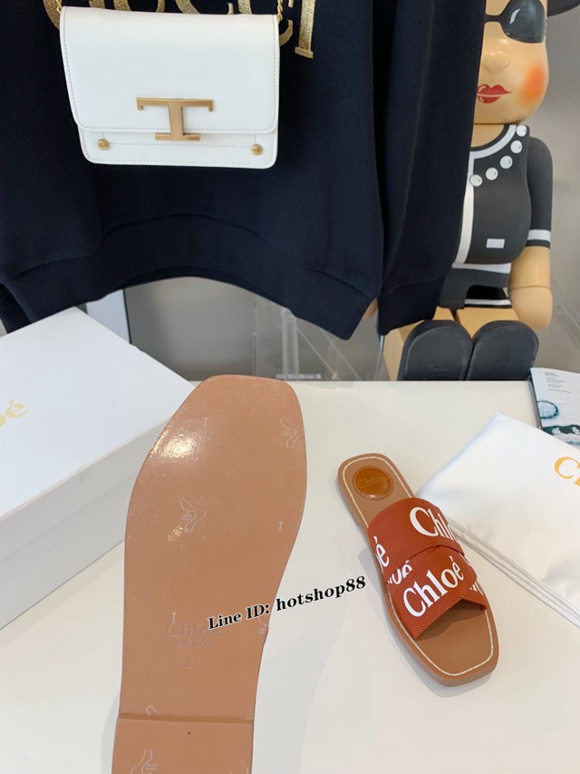 Chloe克洛伊2022春夏最新款拖鞋女士涼拖鞋 dx3638